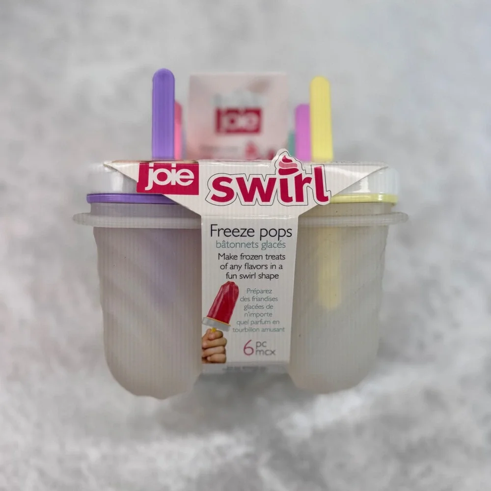 Joie Swirl Freeze‎ Pops 6 Piece Set Multicolor Reusable Popsicle Molds BPA Free